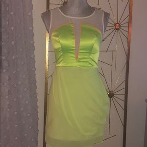 Neon green dress